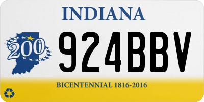 IN license plate 924BBV