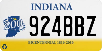 IN license plate 924BBZ