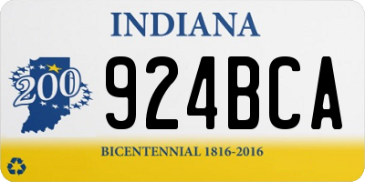IN license plate 924BCA