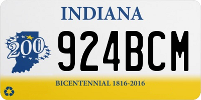 IN license plate 924BCM