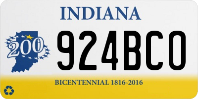 IN license plate 924BCO