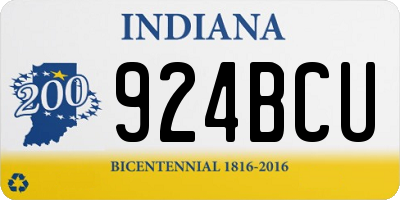 IN license plate 924BCU