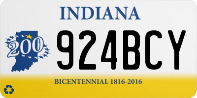 IN license plate 924BCY