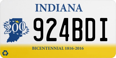IN license plate 924BDI