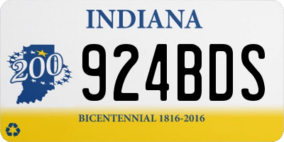 IN license plate 924BDS