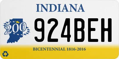 IN license plate 924BEH