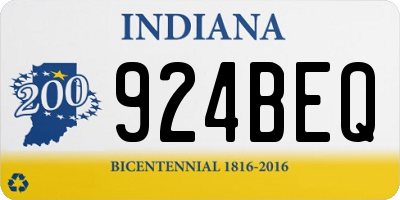 IN license plate 924BEQ