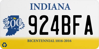 IN license plate 924BFA