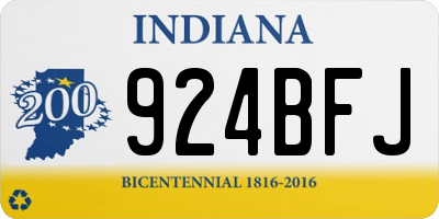 IN license plate 924BFJ