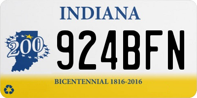 IN license plate 924BFN