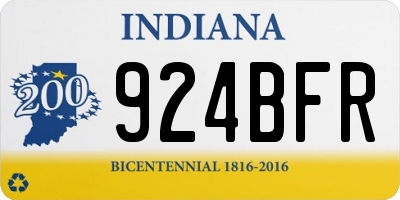 IN license plate 924BFR