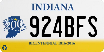 IN license plate 924BFS