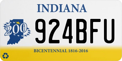 IN license plate 924BFU