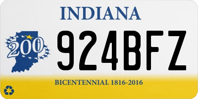 IN license plate 924BFZ