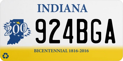 IN license plate 924BGA