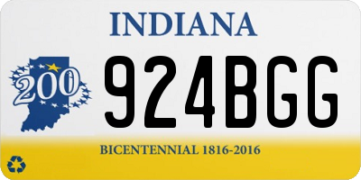 IN license plate 924BGG