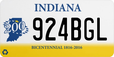 IN license plate 924BGL