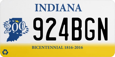 IN license plate 924BGN