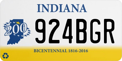 IN license plate 924BGR