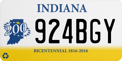 IN license plate 924BGY
