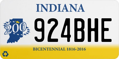 IN license plate 924BHE
