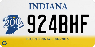 IN license plate 924BHF