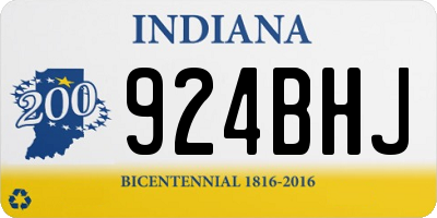 IN license plate 924BHJ