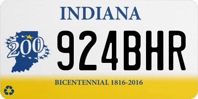 IN license plate 924BHR