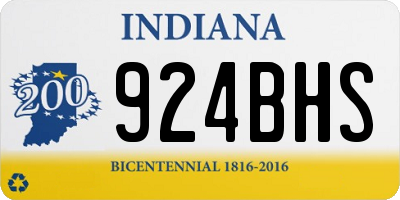 IN license plate 924BHS