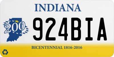IN license plate 924BIA