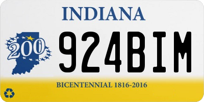 IN license plate 924BIM