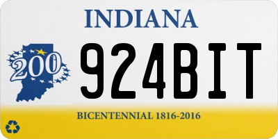 IN license plate 924BIT