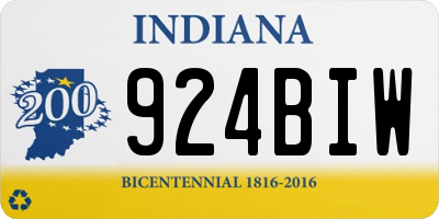 IN license plate 924BIW