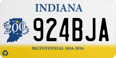IN license plate 924BJA