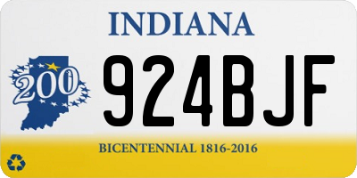 IN license plate 924BJF