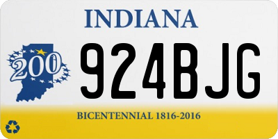 IN license plate 924BJG