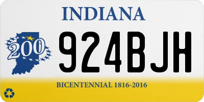 IN license plate 924BJH