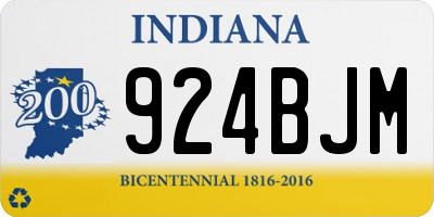 IN license plate 924BJM