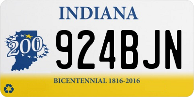 IN license plate 924BJN