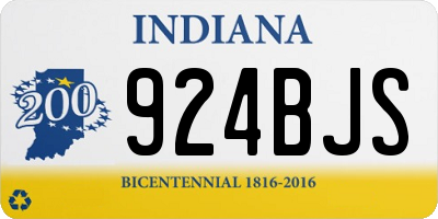 IN license plate 924BJS