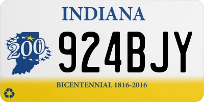 IN license plate 924BJY