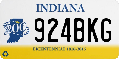 IN license plate 924BKG