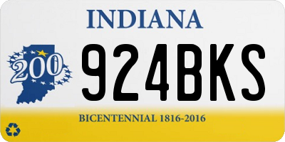 IN license plate 924BKS