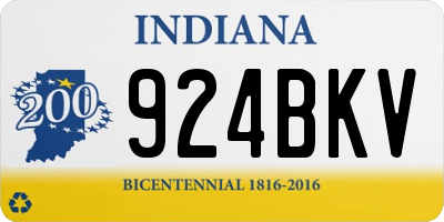 IN license plate 924BKV
