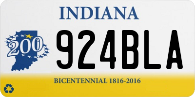 IN license plate 924BLA