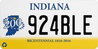 IN license plate 924BLE