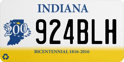 IN license plate 924BLH
