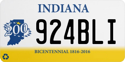 IN license plate 924BLI