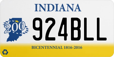 IN license plate 924BLL