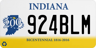 IN license plate 924BLM